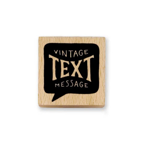 Vintage Text Message Rubber Stamp
