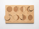 Wooden Moon Phase Puzzle • Modern Lunar Puzzle for Kids